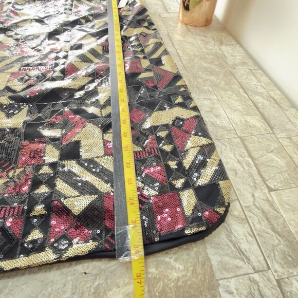 NWT Nicole Miller New York V-Neck Sequin Shift Cocktail Dress Size 8 - Picture 14 of 17